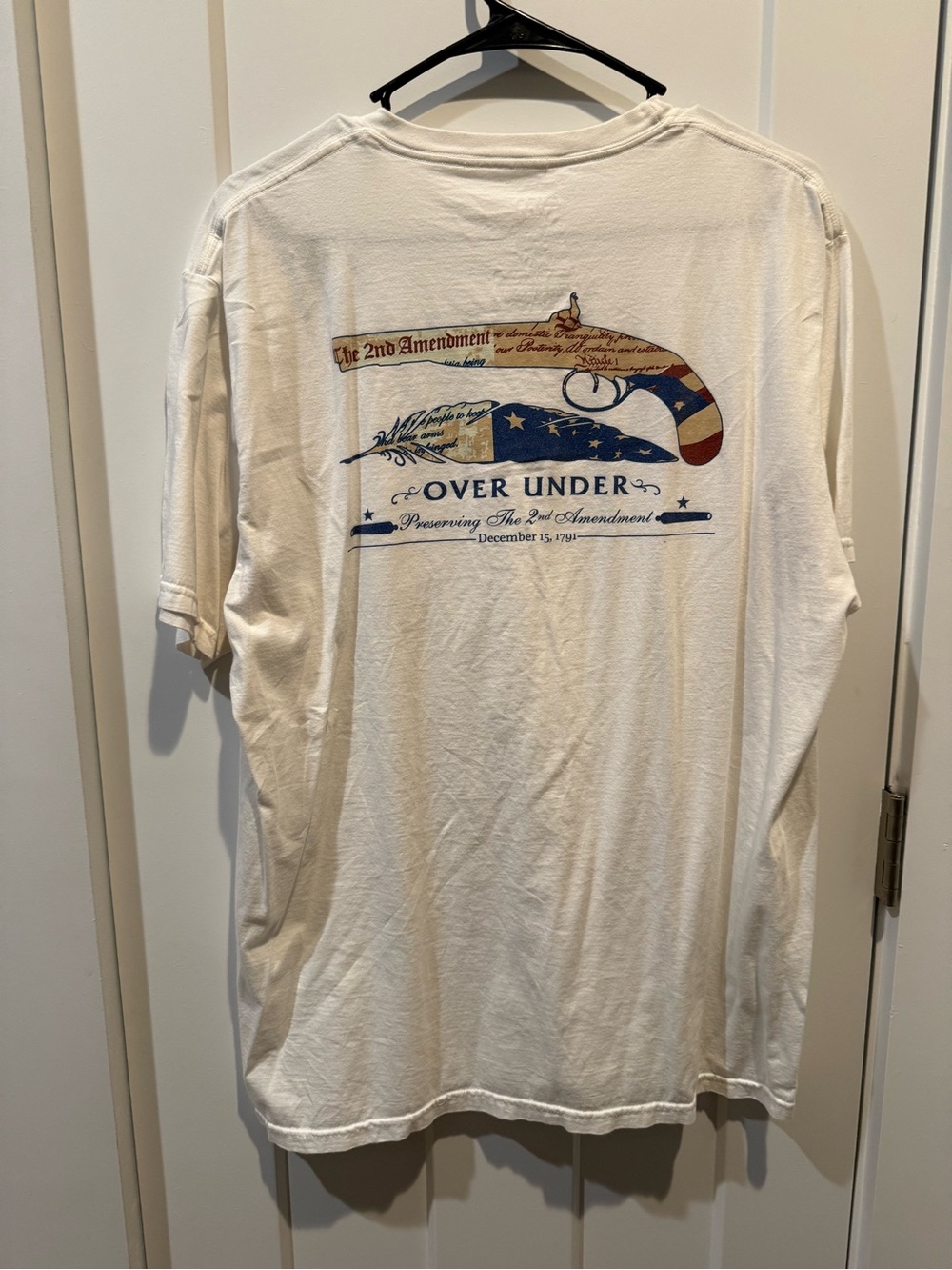 Over Under 2nd Amendment Graphic Tee - White